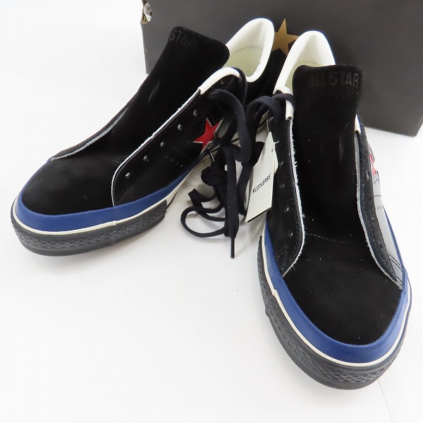実際に弊社で買取させて頂いた【未使用】CONVERSE/コンバース ONE STAR TUBELINE OX ワンスター チューブライン 黒赤紺/9.5