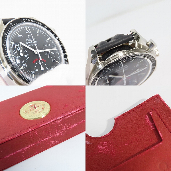 実際に弊社で買取させて頂いた【ギャラ付】OMEGA/オメガ スピードマスター ACミラン 100周年記念モデル/限定1999本 自動巻 腕時計 3810.51の画像 5枚目