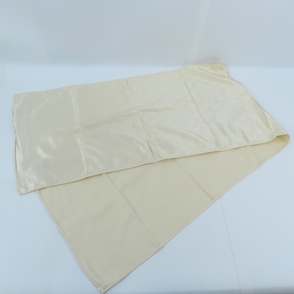 実際に弊社で買取させて頂いたGUCCI/グッチ GGロゴ総柄 シルク100% マフラー/ストールの画像 2枚目