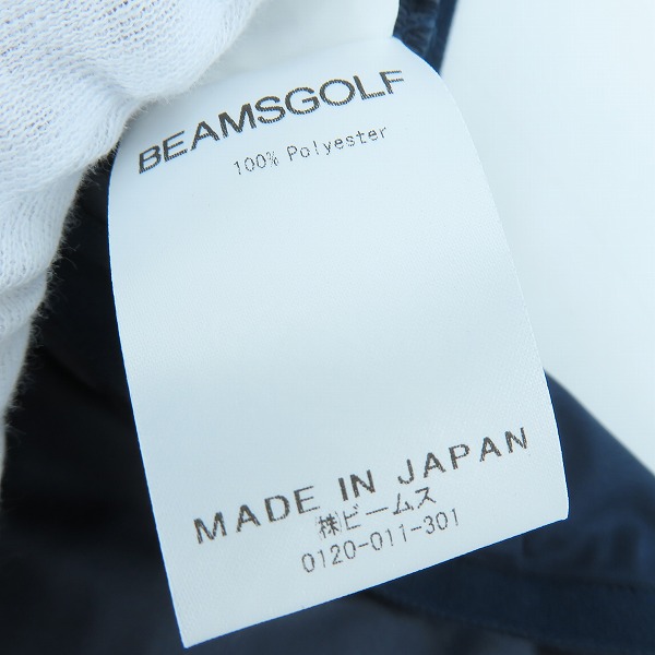 実際に弊社で買取させて頂いた【未使用】BEAMS GOLF/ビームスゴルフ ORANGE LABEL/スターフラッグロゴツアーエアシャットブルゾン 82-18-0223-444/Lの画像 4枚目