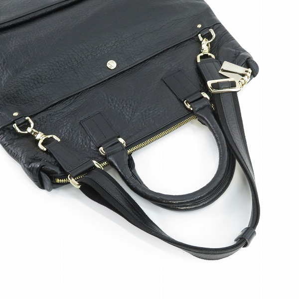 実際に弊社で買取させて頂いたaniary/アニアリ 裏地迷彩柄 レザー 2way ショルダー/トートバッグの画像 2枚目