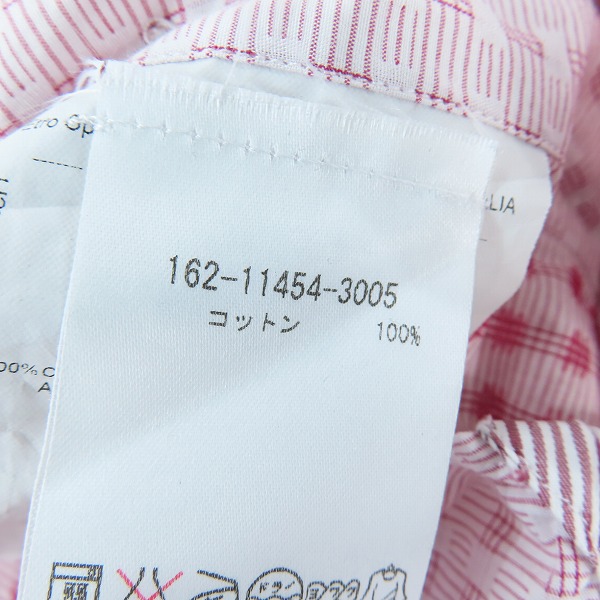 実際に弊社で買取させて頂いたETRO/エトロ 襟柄切替/刺繍総柄 長袖シャツ レッド系 37の画像 3枚目