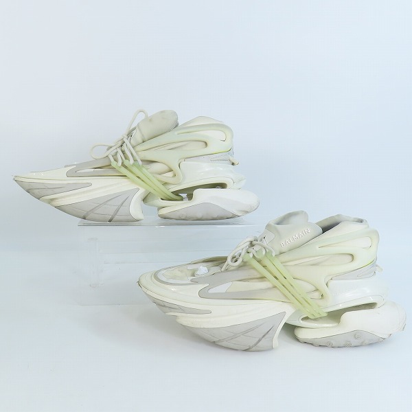 実際に弊社で買取させて頂いたBalmain/バルマン Unicorn/ユニコーン レースアップ チャンキー スニーカー AN0VF724KNLR/28の画像 3枚目