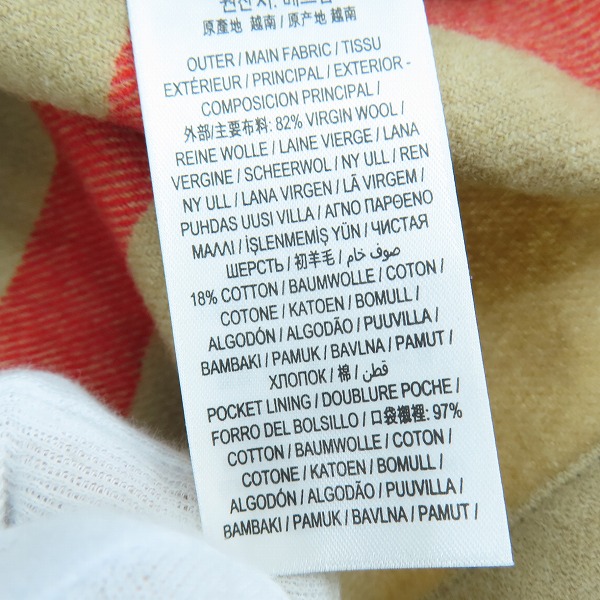 実際に弊社で買取させて頂いた【未使用】BURBERRY/バーバリー ジップアップ バーバリーチェック シャツジャケット 8050135/Mの画像 3枚目