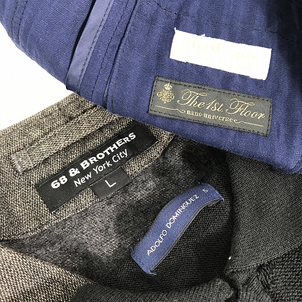 実際に弊社で買取させて頂いた【おまとめ】ナノユニバース/シックスティエイトアンドブラザーズ/アドルフォドミンゲス 等 ジャケット/ベスト/サマーニット 他の画像 1枚目