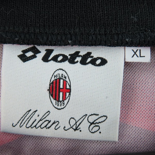 実際に弊社で買取させて頂いたlotto/ロット ACミラン 96/97 トレーニングシャツ /XLの画像 2枚目