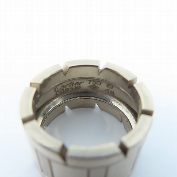 実際に弊社で買取させて頂いたCartier/カルティエ タンクフランセーズ ラージ AU750/K18WG/ホワイトゴールド リング 48/8-9号 の画像 4枚目