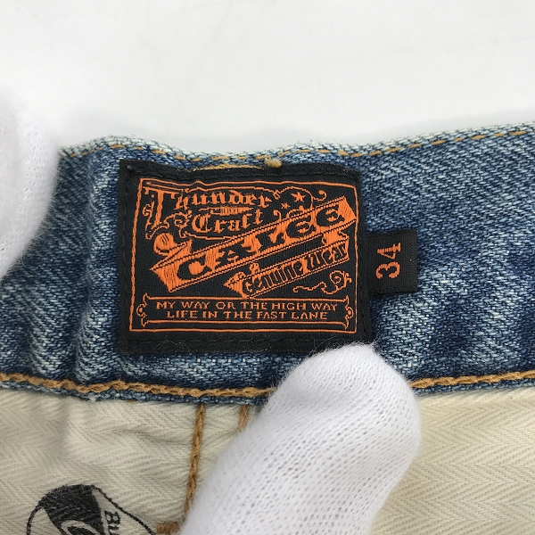 実際に弊社で買取させて頂いたCALEE/キャリー デニムパンツ/ジーンズ/34の画像 4枚目