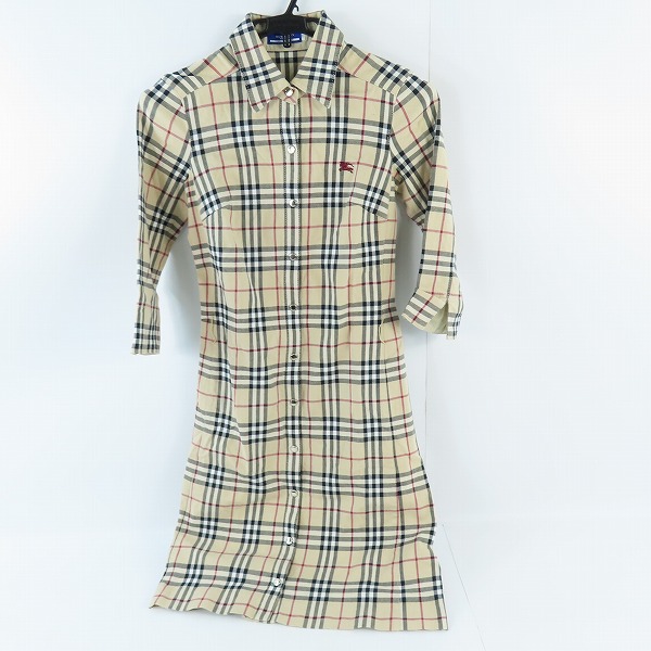 実際に弊社で買取させて頂いたBURBERRY BLUE LABEL/バーバリーブルーレーベル  ノバチェック ロング ワンピース/38
