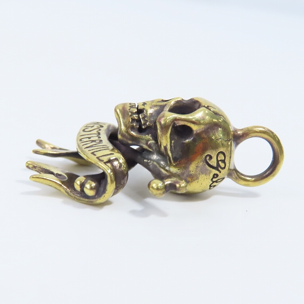 実際に弊社で買取させて頂いた（2）GANGSTERVILLE×Galcia/ギャングスタービル×ガルシア SKULL/スカル ブラス/真鍮 ペンダントトップの画像 3枚目