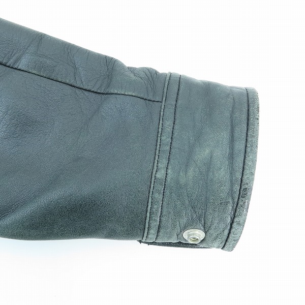 実際に弊社で買取させて頂いたUNDERCOVER/アンダーカバー 08SS ラムレザー シングル ライダース ジャケット A4209/2の画像 5枚目