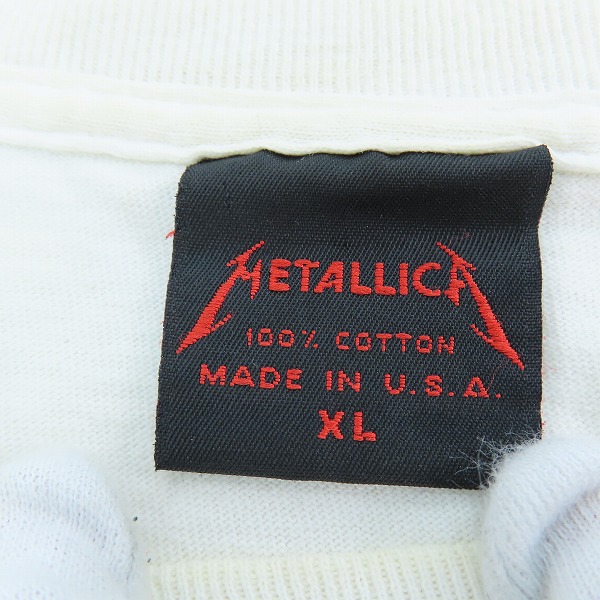 実際に弊社で買取させて頂いたMETALLICA/メタリカ 1991年 ツアー ヴィンテージ バンドTシャツ/バンT/XLの画像 2枚目