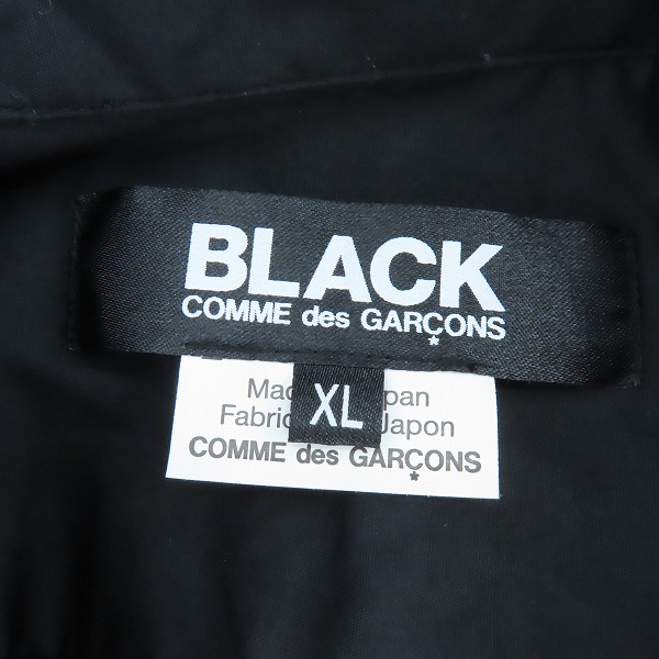 実際に弊社で買取させて頂いた【未使用】BLACK COMME des GARCONS/ブラックコムデギャルソン 長袖シャツジャケット BLK/1E-B021/XLの画像 2枚目