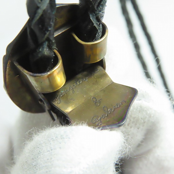 実際に弊社で買取させて頂いた(2)GANGSTERVILLE×Galcia/ギャングスタービル×ガルシア G ループタイ/ボロタイ/ブラス/シルバーの画像 7枚目