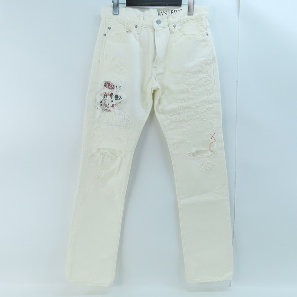 実際に弊社で買取させて頂いたHYSTERIC GLAMOUR/ヒステリックグラマー 16SS THE HEARTBREAKERS HB/UR加工ホワイトデニム 0261AP11/31