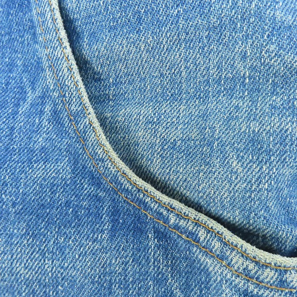 実際に弊社で買取させて頂いたLevi's/リーバイス 60～70s ブッシュデニムパンツ ボタン裏刻印38 42タロンジップ オレンジタブ チェーンステッチの画像 9枚目