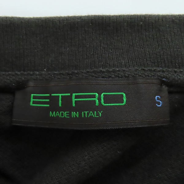 実際に弊社で買取させて頂いたETRO/エトロ 胸ロゴ刺繍 長袖ポロシャツ Sの画像 2枚目