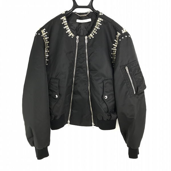 実際に弊社で買取させて頂いた【JPタグ】GIVENCHY/ジバンシィ ボンバージャケット/ブルゾン ラインストーン/36