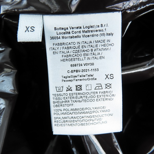 実際に弊社で買取させて頂いた【JPタグ】BOTTEGA VENETA/ボッテガヴェネタ ダウンジャケット 659724 V0Y30/XSの画像 4枚目