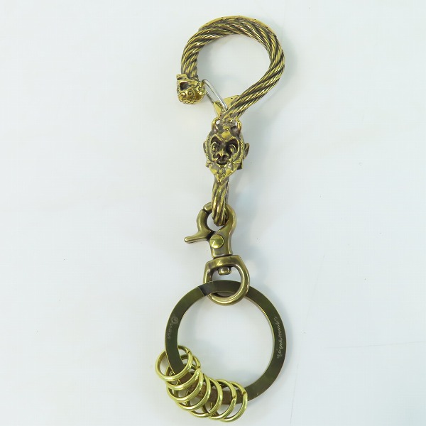 実際に弊社で買取させて頂いた(6)Gangsterville×galcia/ギャングスタービル×ガルシア キーホルダー DEVIL/デビル ブラス 真鍮 キーフック 15cmの画像 1枚目