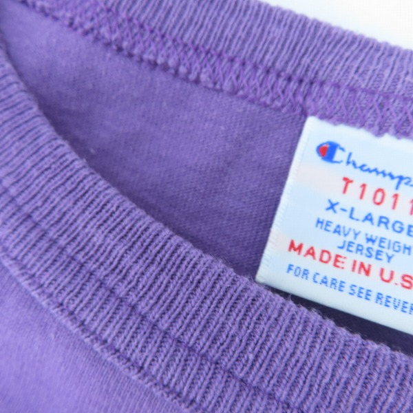 実際に弊社で買取させて頂いたChampion/チャンピオン NEW YORK UNIVERSITY 半袖Tシャツ T1011/XLの画像 5枚目