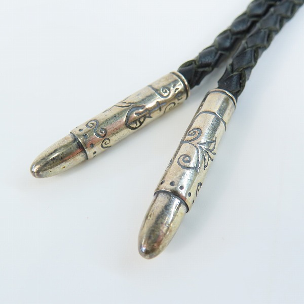 実際に弊社で買取させて頂いたGANGSTERVILLE×Galcia/ギャングスタービル×ガルシア G ループタイ/ボロタイ/ブラス/シルバーの画像 4枚目