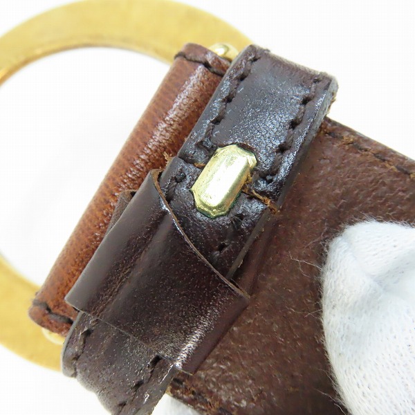 実際に弊社で買取させて頂いたDOLCE&GABBANA/ドルチェ&ガッバーナ オーバルバックル レザーベルト ブラウン/100cmの画像 7枚目