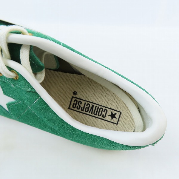実際に弊社で買取させて頂いた【未使用】CONVERSE/コンバース ONESTAR GOLD EYELET SU OX  ワンスター スエード/グリーン/9.5の画像 4枚目