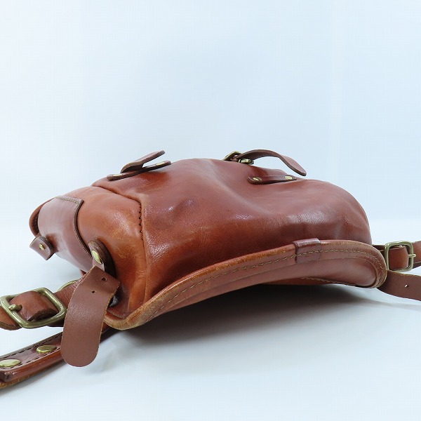 実際に弊社で買取させて頂いたHERZ/ヘルツ 半かぶせの二本ベルト リュック/レザー バックパック R-152の画像 2枚目