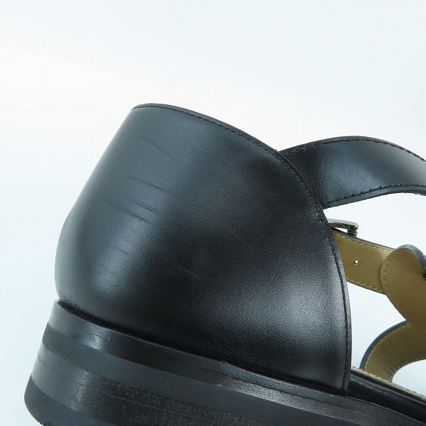 実際に弊社で買取させて頂いたPARABOOT/パラブーツ FERRET/フェレット レザー グルカサンダル ブラック/8の画像 6枚目