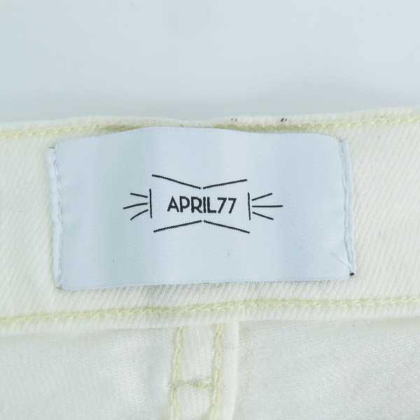実際に弊社で買取させて頂いたApril77/エイプリル77 JOEY スキニーホワイトデニムパンツ/W34L34の画像 3枚目