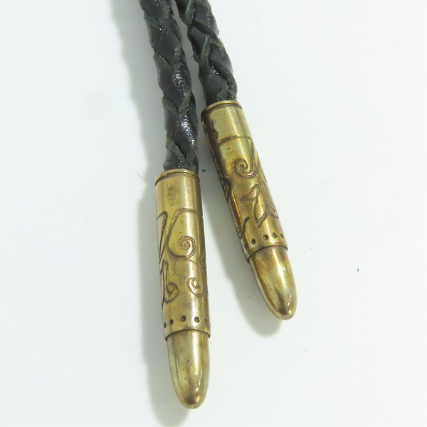 実際に弊社で買取させて頂いた(3)GANGSTERVILLE×Galcia/ギャングスタービル×ガルシア G ループタイ/ボロタイ/ブラス/シルバーの画像 4枚目