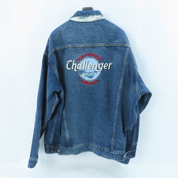 実際に弊社で買取させて頂いたCHALLENGER /チャレンジャー ICE WASHED PATCH DENIM JACKET/アイスウォッシュパッチデニムジャケット CLG-JK 022-015/XLの画像 1枚目