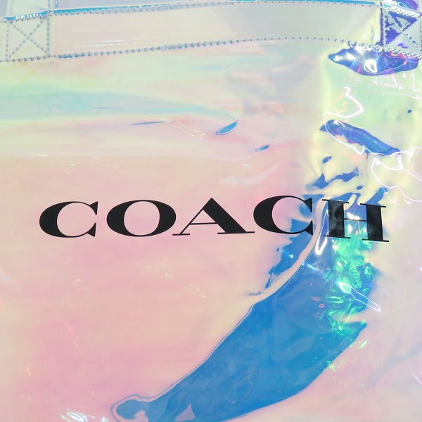 実際に弊社で買取させて頂いたCOACH/コーチ ノベルティ オーロラ ビニールトートバッグの画像 3枚目