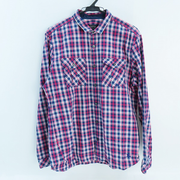 実際に弊社で買取させて頂いたBURBERRY BLACK LABEL /バーバリー ブラックレーベル チェック柄 長袖ボタンシャツ/3