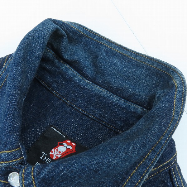 実際に弊社で買取させて頂いたmastermind JAPAN×Theater8/マスターマインド×シアターエイト ローリングストーンズ 刺繍デニムシャツ 8MR-SHO1-D/Mの画像 7枚目