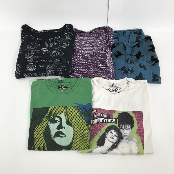実際に弊社で買取させて頂いた【おまとめ】HYSTERIC GLAMOUR/ヒステリックグラマー プリント Tシャツ/ニット/ノースリーブ 等 メンズ/レディース