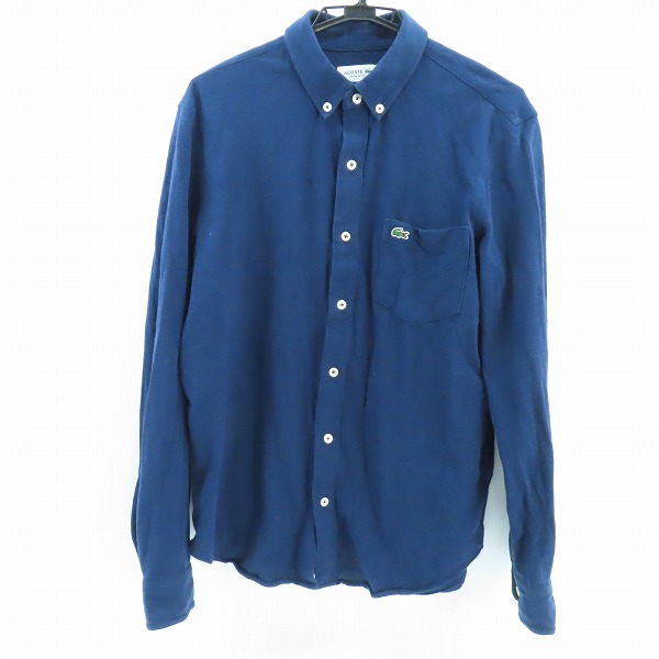 実際に弊社で買取させて頂いたLACOSTE/ラコステ  コットン×リネン鹿の子地長袖ボタンダウンシャツ CH6650L/M