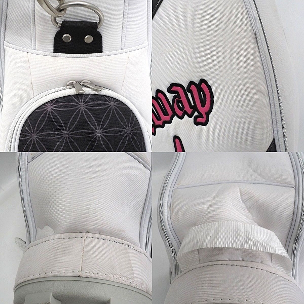 実際に弊社で買取させて頂いたCallaway/キャロウェイ Solaire/ソレイル レディース 6分割キャディバッグ ホワイトの画像 6枚目