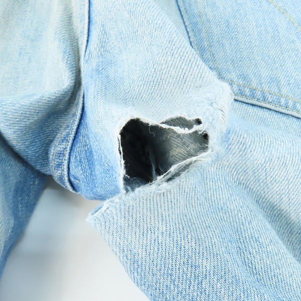 実際に弊社で買取させて頂いたHYSTERIC GLAMOUR/ヒステリックグラマー FLAMING ROCK リメイク クラッシュ ダメージデニムパンツ 02211AP05/30の画像 7枚目