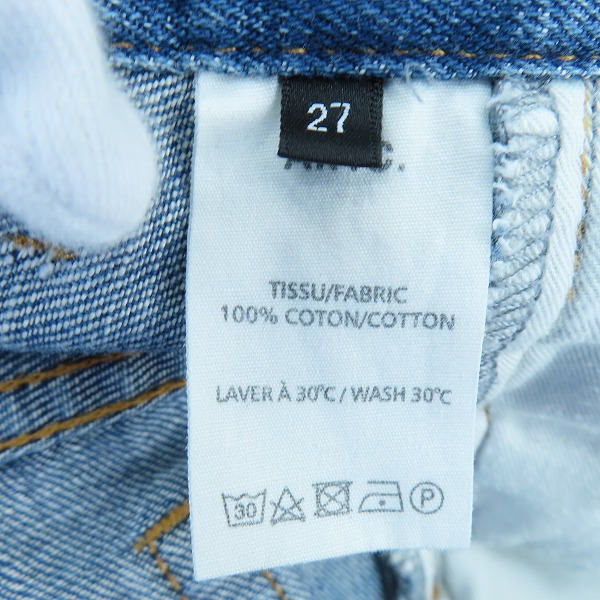実際に弊社で買取させて頂いたA.P.C × KANYE WEST/アーペーセー × カニエ ウエスト デニムパンツ/27の画像 4枚目