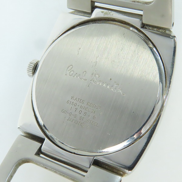 実際に弊社で買取させて頂いたPaul Smith/ポールスミス デイデイト アナログ腕時計 クォーツ 6150-H18831【動作未確認】の画像 4枚目