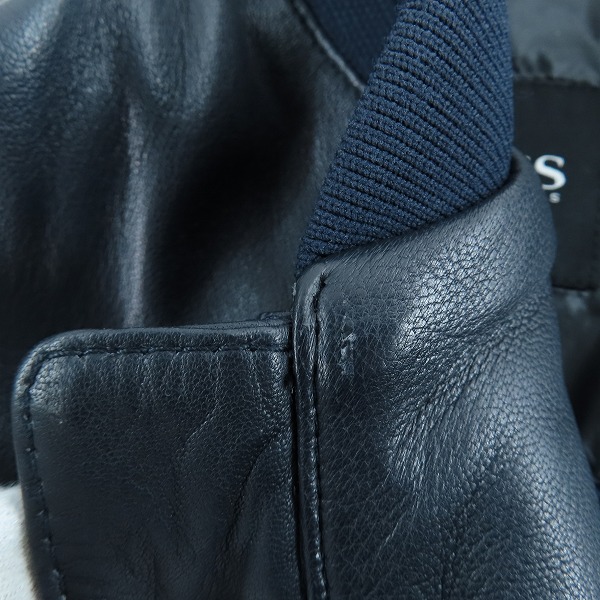 実際に弊社で買取させて頂いた【JPタグ】HUGO BOSS/ヒューゴボス ラムレザー ボンバージャケット 10219149 01/48の画像 6枚目