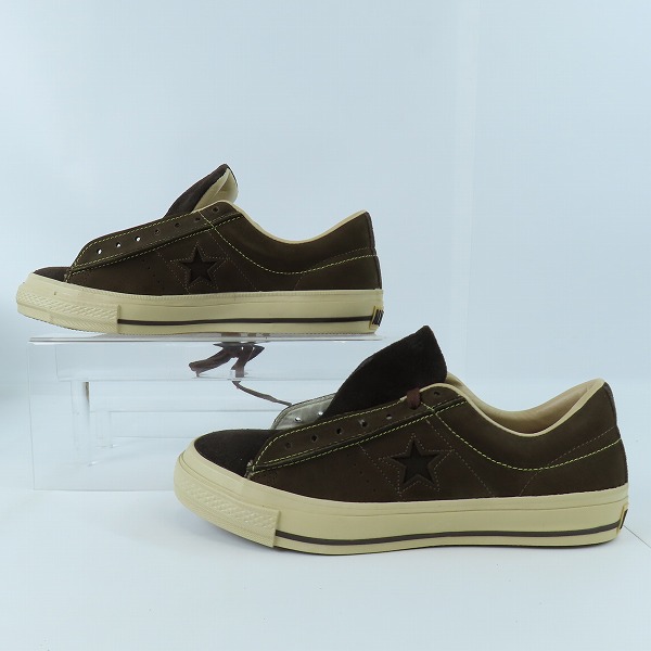 実際に弊社で買取させて頂いた【未使用】CONVERSE/コンバース ONE STAR GRAIN OX ワンスター /BROWN/9.5の画像 3枚目