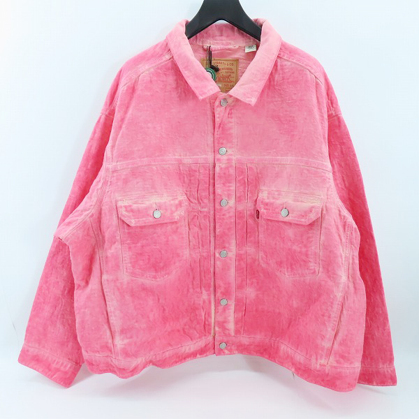 実際に弊社で買取させて頂いた【未使用】STUSSY × LEVI'S/ステューシー × リーバイス 23AW DYED JACQUARD TRUCKER JACKET/ダイドジャケット/XXL
