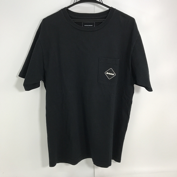 実際に弊社で買取させて頂いたF.C.Real Bristol/エフシーレアルブリストル プリントTシャツ 胸ポケット スター FCRB-190066/L