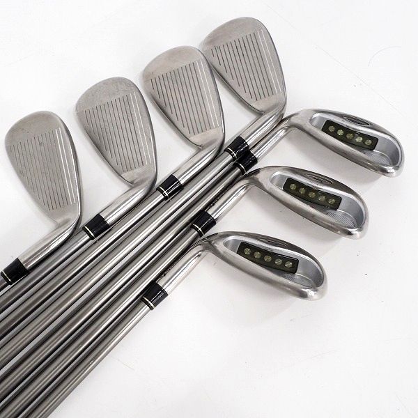 実際に弊社で買取させて頂いたTaylorMade/テーラーメイド rac r5 アイアン #5～9,P,Sw 7本セット レフティ/左きき用 M.A.S.2 5/55 PLUS FLEX:Rの画像 3枚目