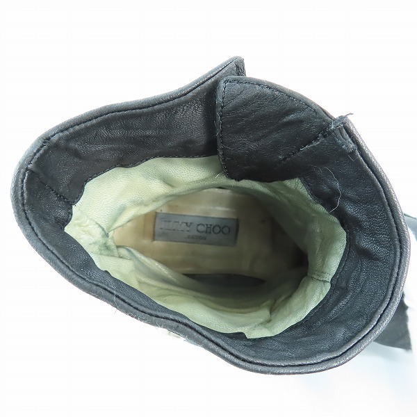 実際に弊社で買取させて頂いた【ジャンク】JIMMY CHOO/ジミーチュウ スター/星 スタッズ ショートブーツ 39.5の画像 4枚目