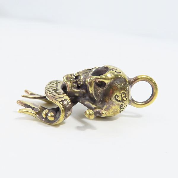 実際に弊社で買取させて頂いた（3）GANGSTERVILLE×Galcia/ギャングスタービル×ガルシア SKULL/スカル ブラス/真鍮 ペンダントトップの画像 3枚目
