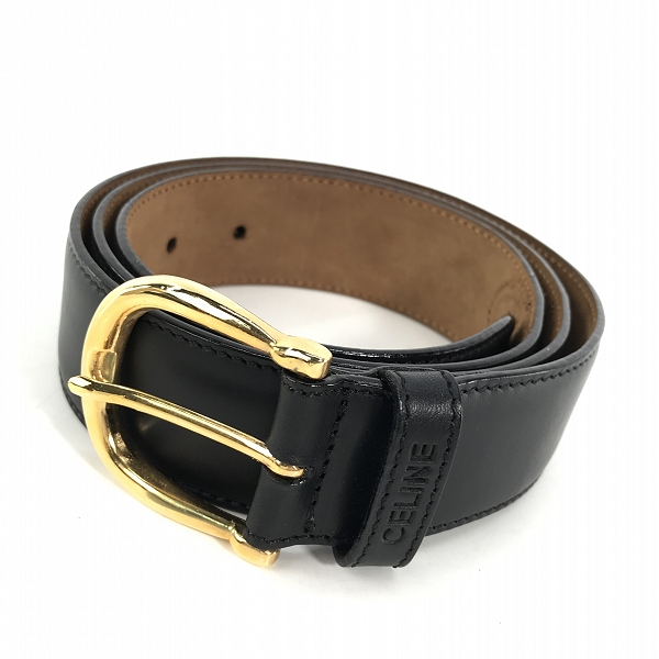 実際に弊社で買取させて頂いたCELINE/セリーヌ レザー ロゴ ベルト